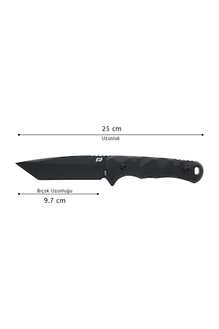 Schrade Usa Regıme Tanto Fixed Blade Aus-8 Çelik Kamp Bıçak 1182619 Siyah