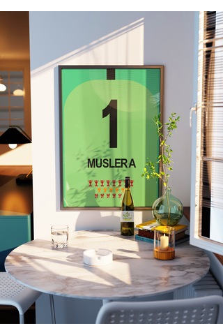 Muslera 1 Poster Tablo Siyah Çerçeveli
