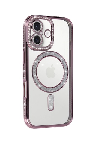 Apple, Uyumlu iPhone 17 Joke Simli Magneticsafe Kılıf Pembe