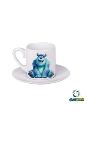 Monsters Sulley Türk Kahvesi Fincanı 0152 Beyaz