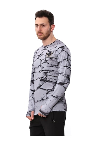 Raru Spqr Uzun Kollu T-Shirt Evoco Gri