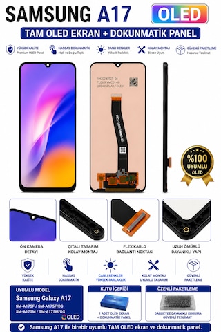 Samsung Uyumlu A17 Oled Ekran Dokunmatik Siyah Samsung Uyumlu A17 Oled Ekran Dokunmatik Siyah