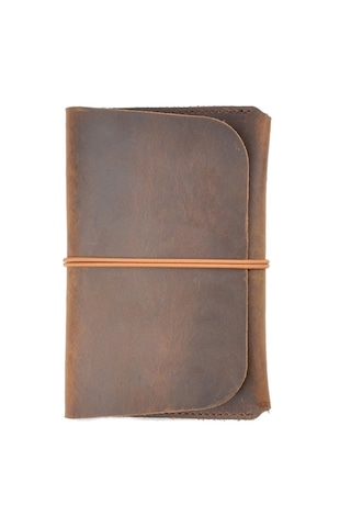 Sones Crazy Horse Derisi Pasaport Çantası Belge Tutucu Retro Biniş Kartı Cüzdan Kart Tutucu Kahverengi