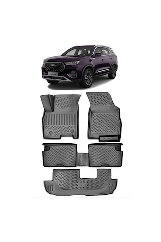 Bod Chery Tiggo 8 Pro 2023 Sonrası Excellent Paket 3 Sıra 3D Havuzlu Paspas