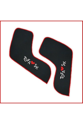 Tofaş Şahin Doğan Kartal Alçak Düşük Torpido Koruma & Vites Konsol Yan Kaplama Halısı - Nakışlı Siyah