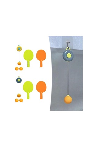 Trendooze Uygulama Topu Tenisi Taşınabilir Raket Oyuncak Mavi Masa İle Etkileşimi Eğitmeni Ebeveyn Çocuk Asılı Xw