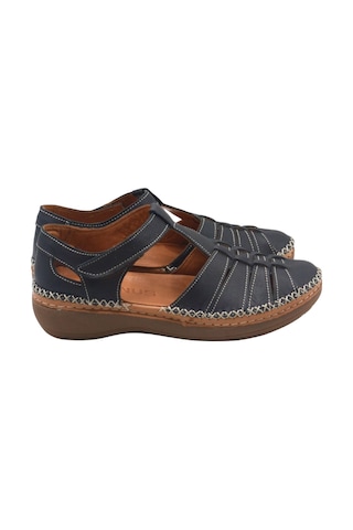 Kadın Comfort Deri Sandalet Siyah 25190247y Siyah