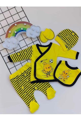 5 Parça Hastane Çıkışı , Sarı Kanarya 5'li Zıbın Seti Sarı