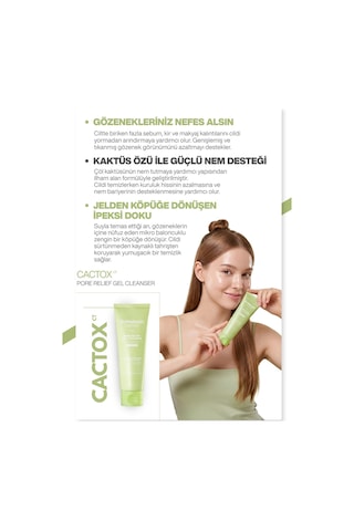 Cactox Gözenek Arındırıcı Sıkılaştırıcı Ferahlatıcı Yüz Temizleme Jeli 120ml