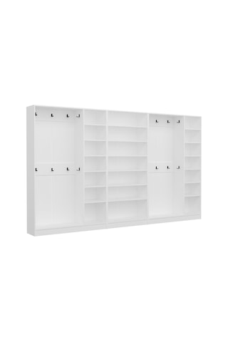 Minar Kale210 8 Kapaksız 4 Bölme Raf Portmanto Beyaz