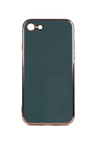 Apple Uyumlu iPhone Se 2020 Kılıf Zore Bark Kenarları Altın Renk Kılıf
