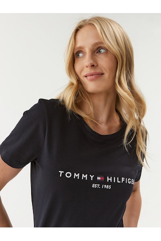 Tommyhilfiger Organik Pamuk Bayan T-shirt Siyah