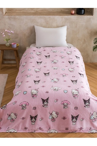 Karışık Hello Kitty Baskılı Pelüş Battaniye 150x220 Cm