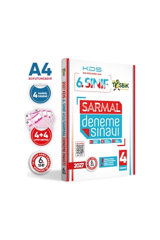 2027 6.Sınıf Yeni Sistem KDS SARMAL Deneme Paketi 4lü Türkiye Geneli D.Çözümlü Hızlı Tosbik Yayın