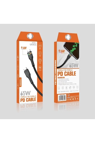Nr9 Type-c To Type-c iPhone Uyumlu Android 65w Pd Led Işıklı Kabl
