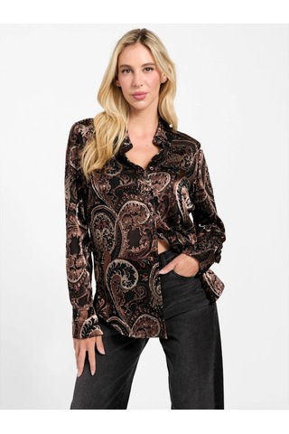 Guess Clarisse Kadın Çok Renkli Relaxed Fit Gömlek W5bh78w2770-p1wt Çok Renkli