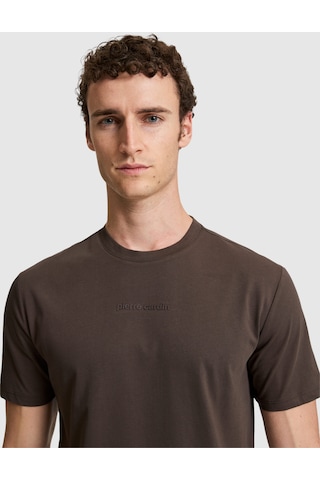 Pierre Cardin Erkek Koyu Kahverengi Tişört 50327872-vr084