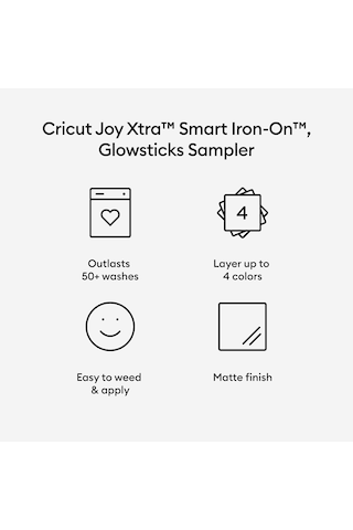 Cricut 2010396 Joy Xtra Smart Iron On 24x30.5cm - 3 Sayfa Neon Pe