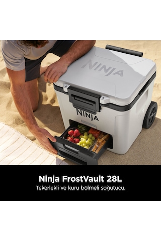 Ninja Frostvault Tekerlekli Cooler 28 Litre - Beyaz