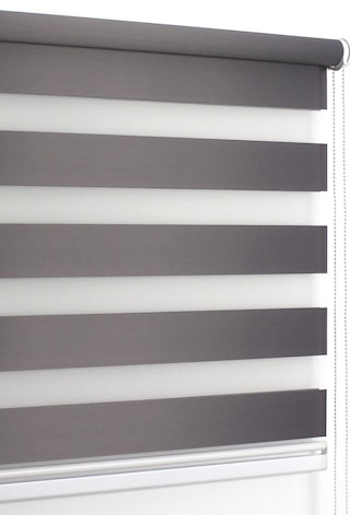Buperde Koyu Gri Eko Zebra Stor Perde