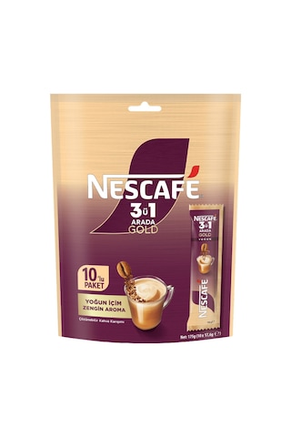 Nescafe Gold 3in1 Yoğun İçim 17 Gr 10 Lu X 2 Adet Çözünebilir