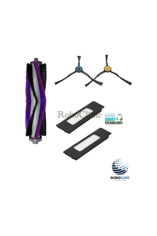 Fakir Robert Rs 770 / 780 Robot Süpürge Uyumlu Yedek Fırça, Filtre -5 Parça