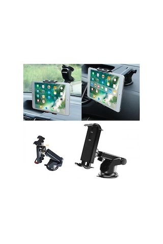 Coofbe Teleskopik Vantuzlu Araç Tablet Tutucu Araç Telefon Tutucu Torpido Üzeri Cama Yapışan Araç Tablet Tutucu