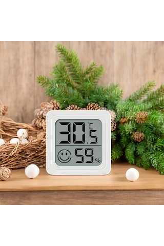 Boatshop1 Mini Termometre Higrometre Elektronik Sıcaklık Nem Göstergesi Araba İçin Rastgele Renk Karıştırma 6 Adet