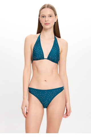 Toosalty Kadın Taşlı Geniş Üçgen Bikini Takımı 25sw028st Yeşil