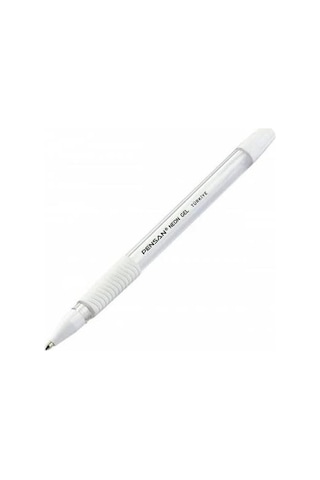 Neon Jel Kalem 1.0 Mm Beyaz Yuvarlak Tasarım Ergonomik Tutuş Isviçre Elmas Uçlu 12 Li Paket