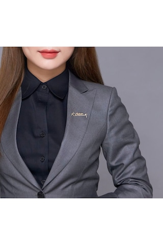 Atatürk İmzalı Yaka Rozeti Gümüş