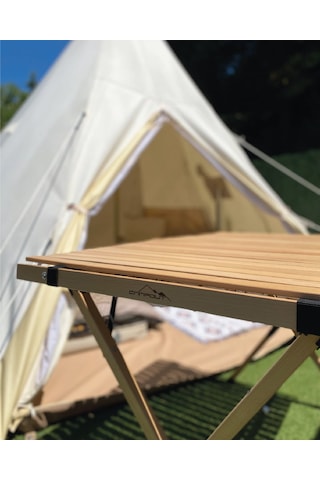 Campout Katlanır Ahşap Kamp Masası Ahşap