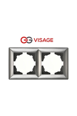 Visage Ambiance Füme 2 Li Çerçeve - Priz Ve Anahtar İçin Uyumlu Çerçeve