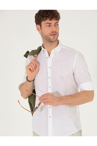 Pierre Cardin Erkek Beyaz Gömlek Desenli 50265119-vr013 Beyaz