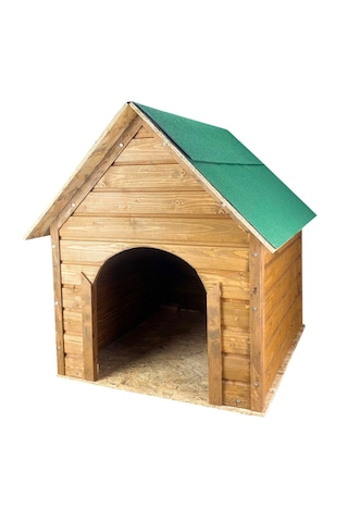 Reyo Soğuğa Suya Dayanıklı Lüks Büyük Boy Ahşap Köpek Kulubesi Yeşil
