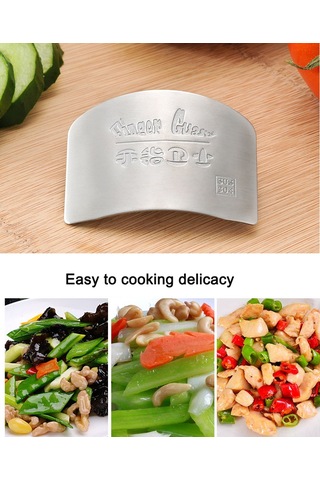 Monyee 304 Paslanmaz Çelik Mutfak Parmak Koruyucu, Kesme Ve Dilimleme İçin Güvenli El Koruyucu Aracı - Gümüş Diğer