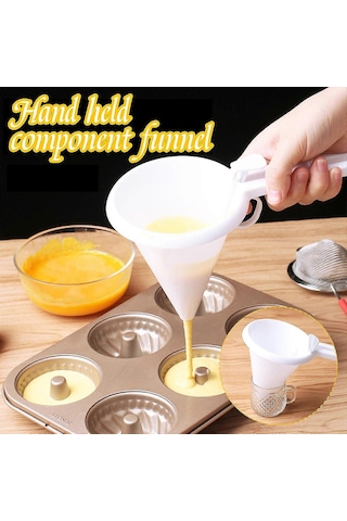 Ximistore9 El Tutulu Konik Kek Hamuru Dağıtıcı, Hassas Porsiyon Kontrolü İle Cupcake Kalıplarına Eşit Dağılım Sağlar Diğer