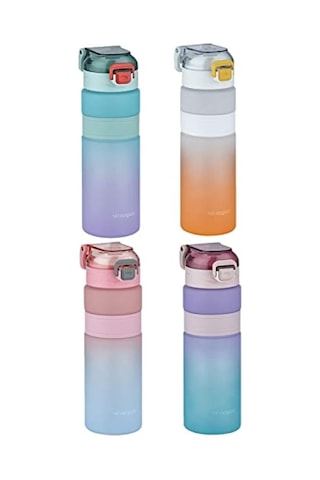 800ml Kaydırmaz Silikon Gövde Motivasyon Su Matarası
