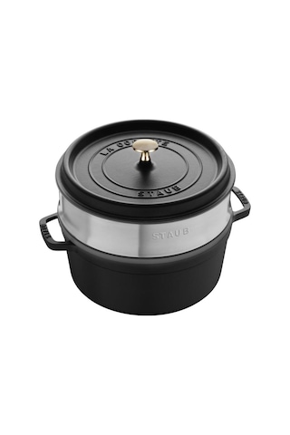 Staub La Cocotte Döküm Tencere Buharlı Pişirici ile Siyah 26 CM
