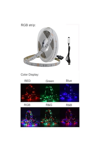 Alkese Renkli (Rgb) Tv Arkası Şerit Led Işık Dekoratif Led Lamba