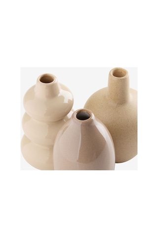 Vazo Marınersen Ø6xy10 Cm Beige 3adt/pkt Set Bej