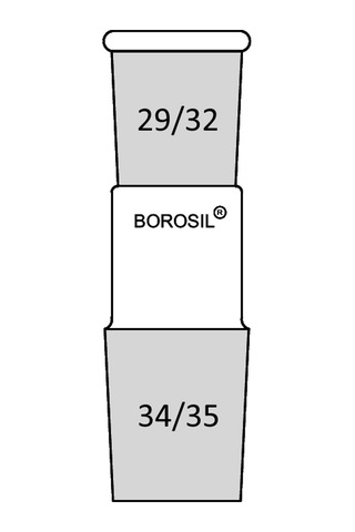 Borosil Cam Küçültme Adaptörü 29 32 - 34 35 Şilifli