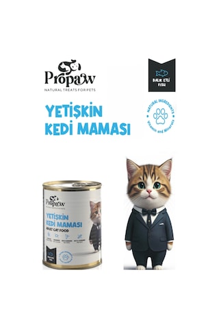 Propaw Balıklı Parça Etli Jöleli Premium Tahılsız Yetişkin Kedi Maması 415 G