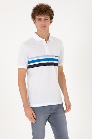 U.S. Polo Assn. Erkek Regular Fit Polo Yaka Beyaz Tişört 50306811-VR013
