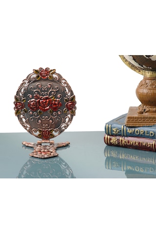 Otantik İşlemeli Taşlı Zamak Döküm Katlanır El Aynası Hürrem Ayna