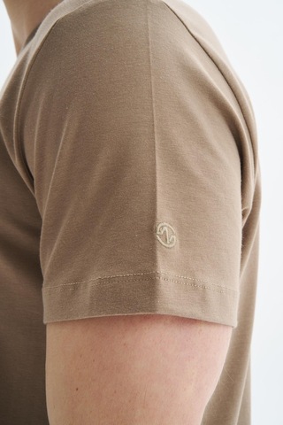 AR-MA Arma Erkek Regular Fit Basic Süprem Bisiklet Yaka Tişört Y29344472002 Gri-bej G8 Gri