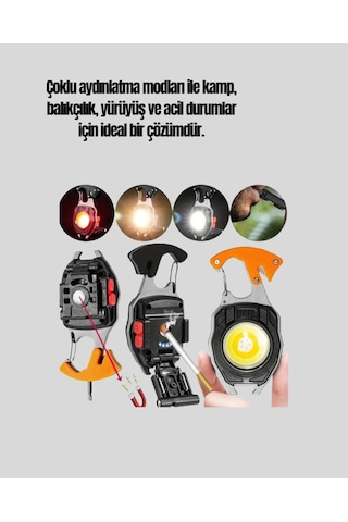 Taşınabilir Çok Amaçlı Led Işıklı Anahtarlık Çok Renkli