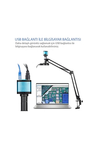 Triline 48mp 4k 60f/s Endüstriyel Mikroskop Katlanabilir Tutucu 1