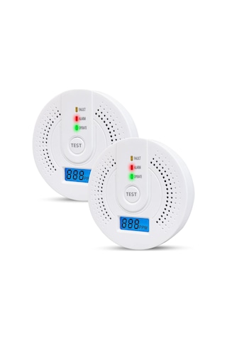 Yaozixa Ev Güvenliği İçin 2'li Paketli Akıllı Karbon Monoksit Tespit Cihazı - Dijital Ekranlı, Anlık Uyarı Ve Kolay Kurulum Diğer