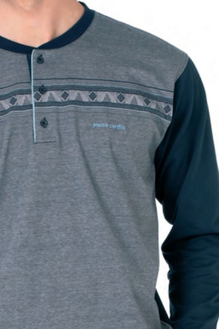 Pierre Cardin 6109 Erkek Uzun Kollu Yakası Düğmeli Pijama Takım-lacivert Lacivert